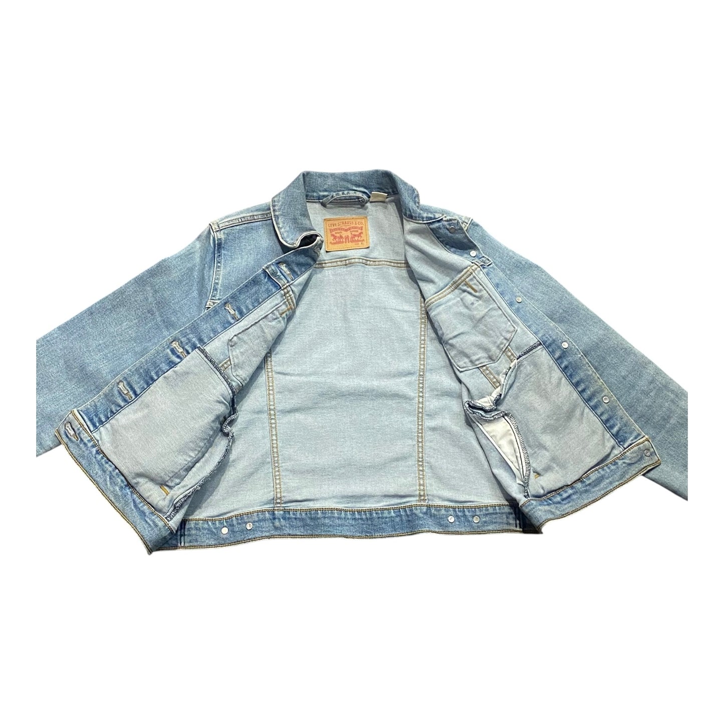 Levi Strauss & Co. Classic Denim Trucker Jacket Metal Button Up Pockets