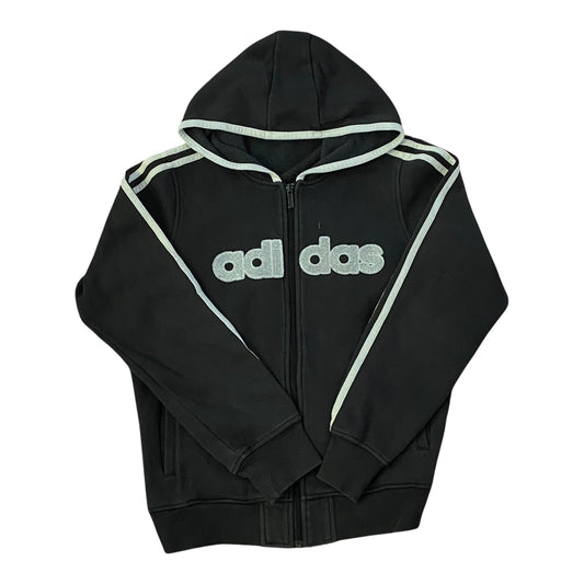 Adidas Hoodie Black Spellout LOGO 3 Stripe