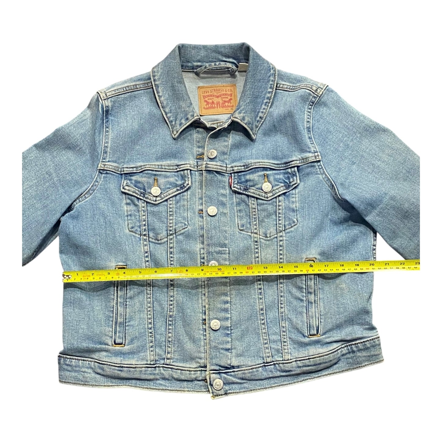 Levi Strauss & Co. Classic Denim Trucker Jacket Metal Button Up Pockets