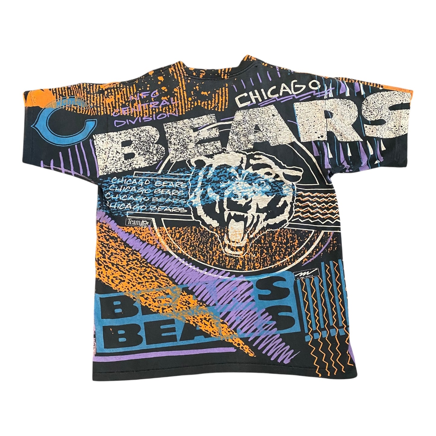 90s Chicago Bears AOP print T Shirt