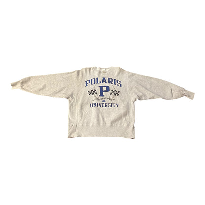 Vintage Polaris University Heavyweight Sweatshirt Pullover Snowmobile Racing