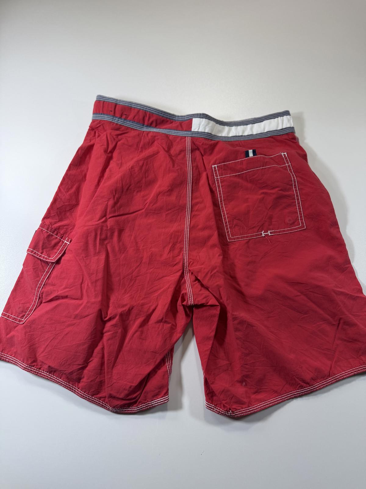 Tommy Hilfiger Men's Red Cargo Swim Shorts S