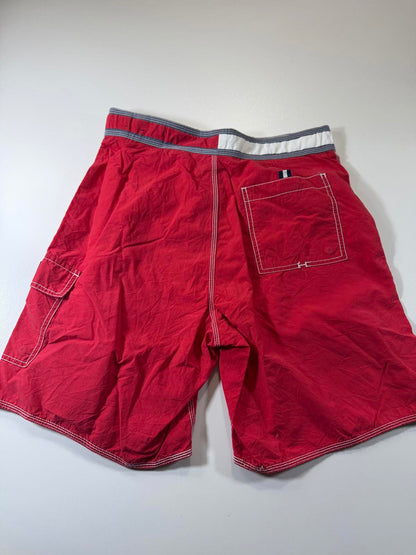 Tommy Hilfiger Men's Red Cargo Swim Shorts S