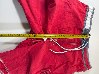 Tommy Hilfiger Men's Red Cargo Swim Shorts S