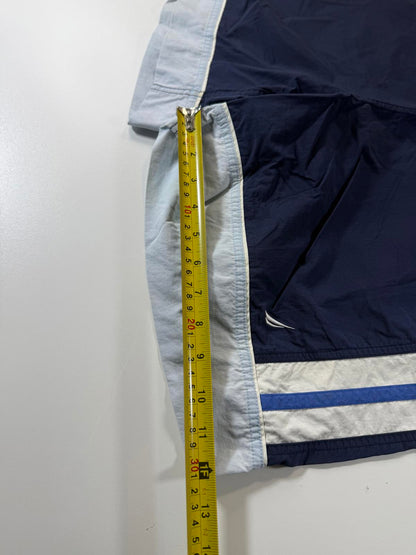 Nautica Men's Navy Blue Swim Shorts with White and Blue M