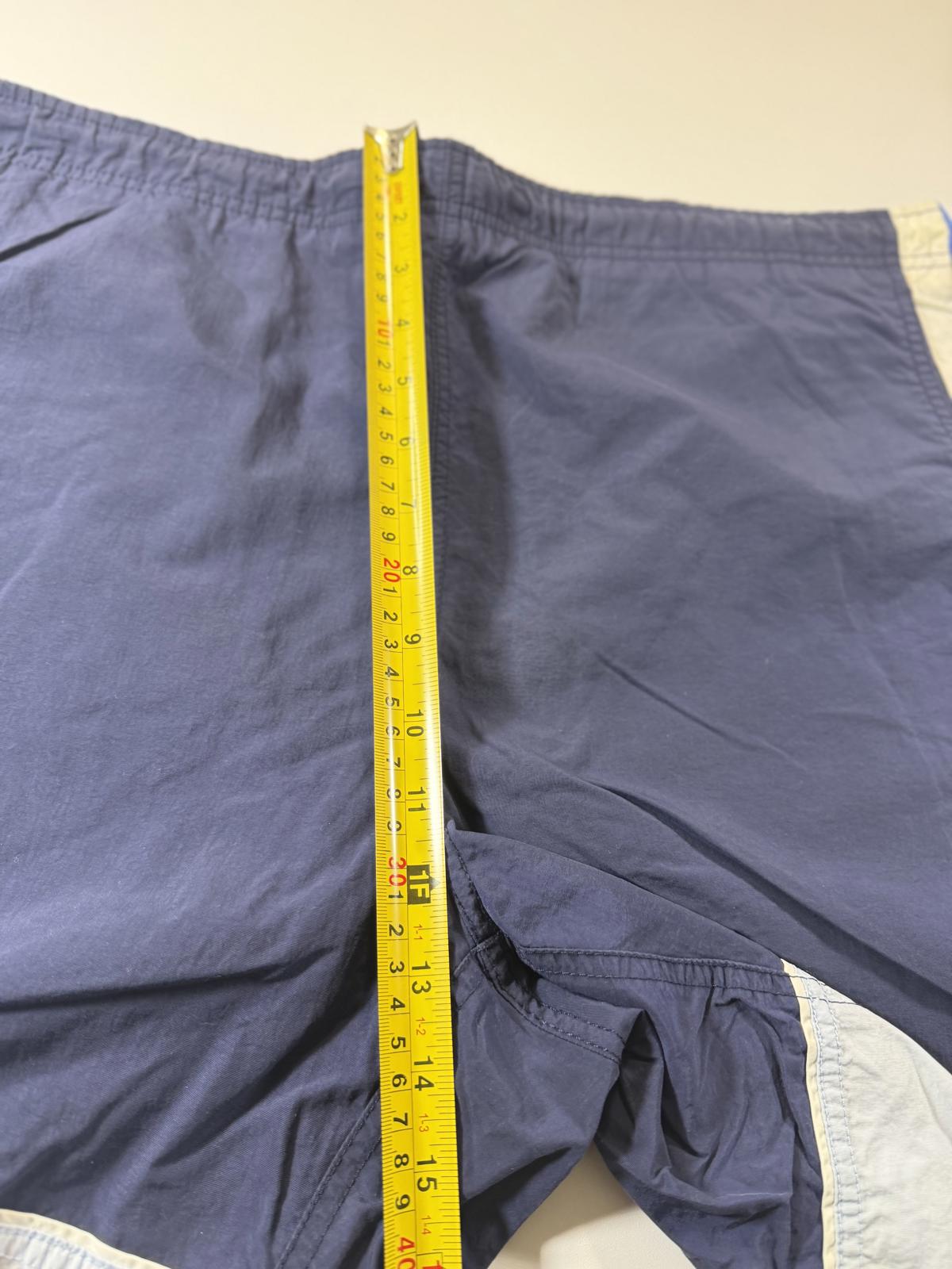 Nautica Men's Navy Blue Swim Shorts with White and Blue M