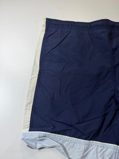 Nautica Men's Navy Blue Swim Shorts with White and Blue M