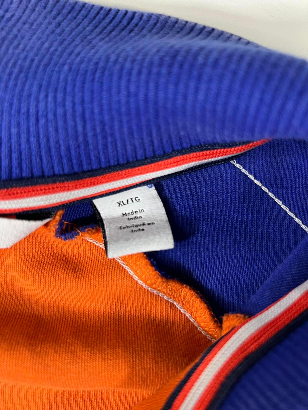 Calvin Klein Men's XL Orange and Blue Zip-Up Track Jacket XL