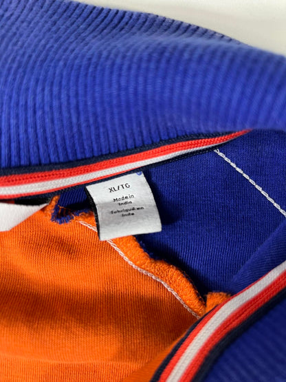 Calvin Klein Men's XL Orange and Blue Zip-Up Track Jacket XL