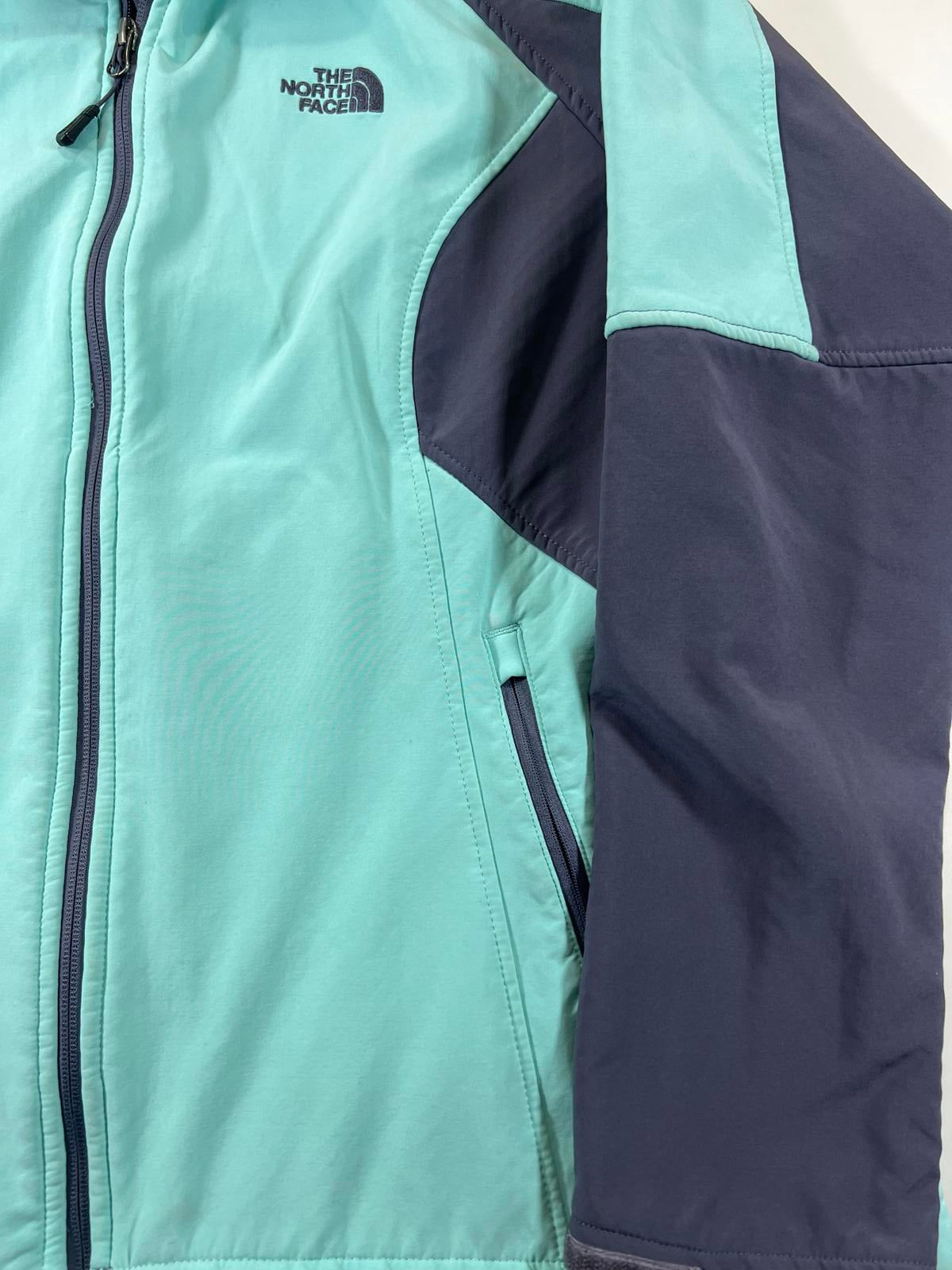 The North Face Women's Light Blue and Navy Softshell Jacket Womens XXL
