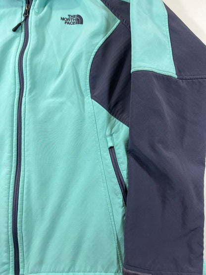 The North Face Women's Light Blue and Navy Softshell Jacket Womens XXL