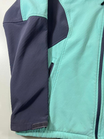 The North Face Women's Light Blue and Navy Softshell Jacket Womens XXL