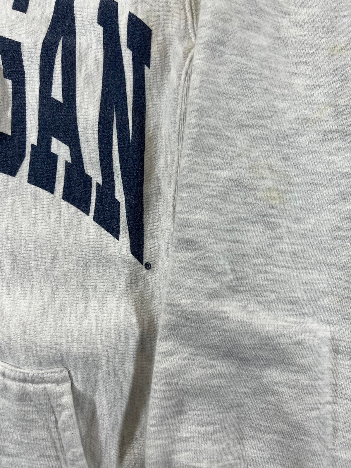 Grey Michigan Hooded Sweatshirt with Front Pocket