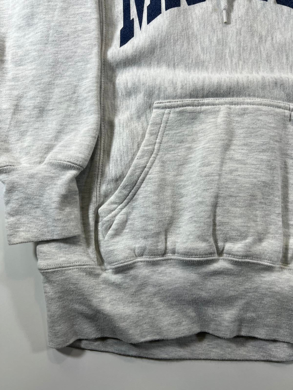 Grey Michigan Hooded Sweatshirt with Front Pocket