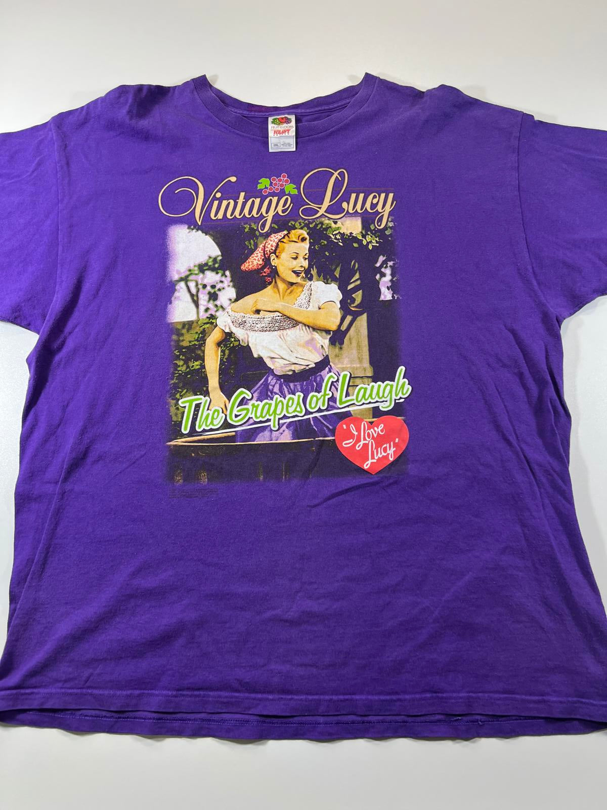 Vintage Lucy The Grapes of Laugh Purple Graphic T-XXL