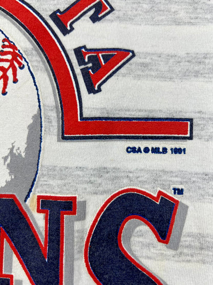 Vintage Minnesota Twins Striped T-Shirt 1991 S