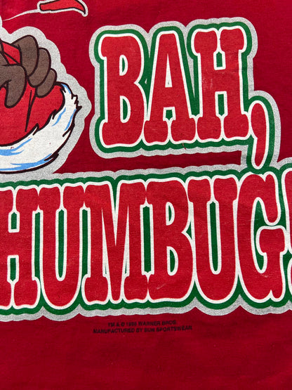 Looney Tunes Holiday Spirit Taz Red Graphic T-Shirt M