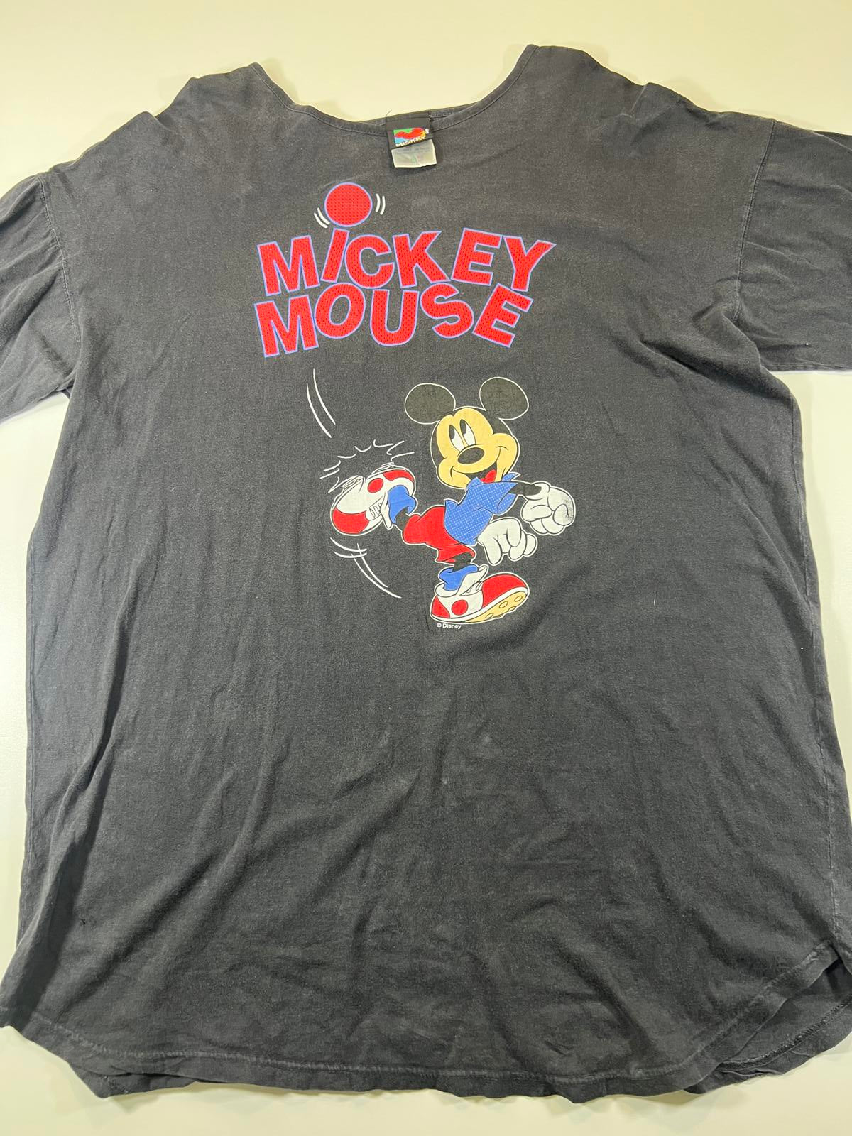 Vintage Mickey Mouse Black Graphic T-Shirt XL