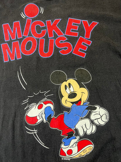 Vintage Mickey Mouse Black Graphic T-Shirt XL