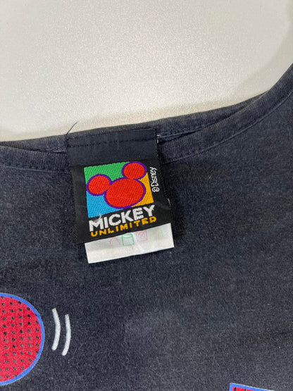 Vintage Mickey Mouse Black Graphic T-Shirt XL