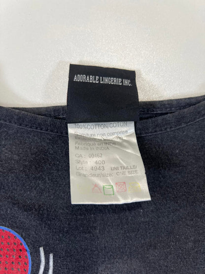 Vintage Mickey Mouse Black Graphic T-Shirt XL