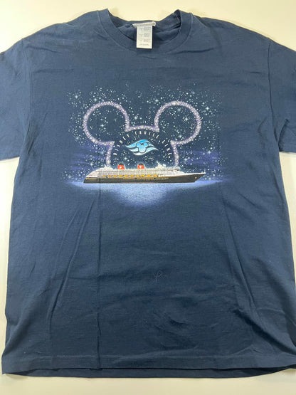 Disney Cruise Line Graphic T-Shirt Navy Blue Large