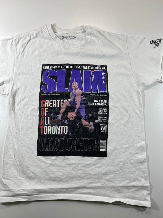 Vince Carter Slam Dunk Graphic White T-Shirt L