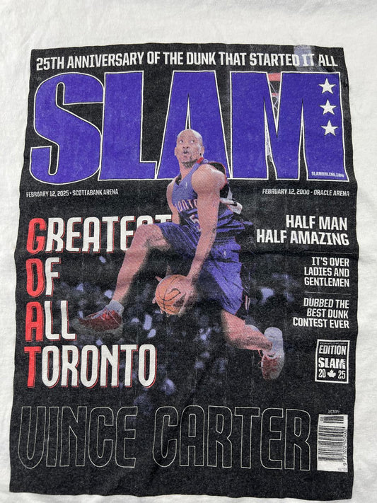 Vince Carter Slam Dunk Graphic White T-Shirt L