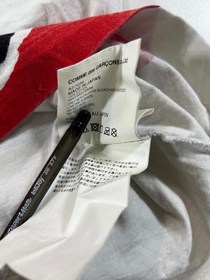 Comme des Garçons PLAY White T-Shirt with Red Heart Logo M