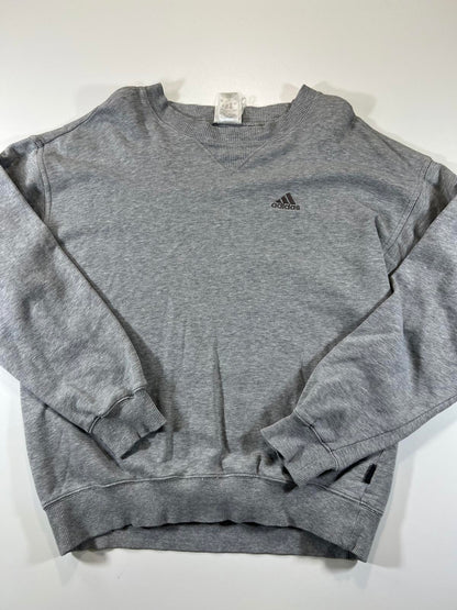 Vintage Adidas Grey V-Neck Sweatshirt