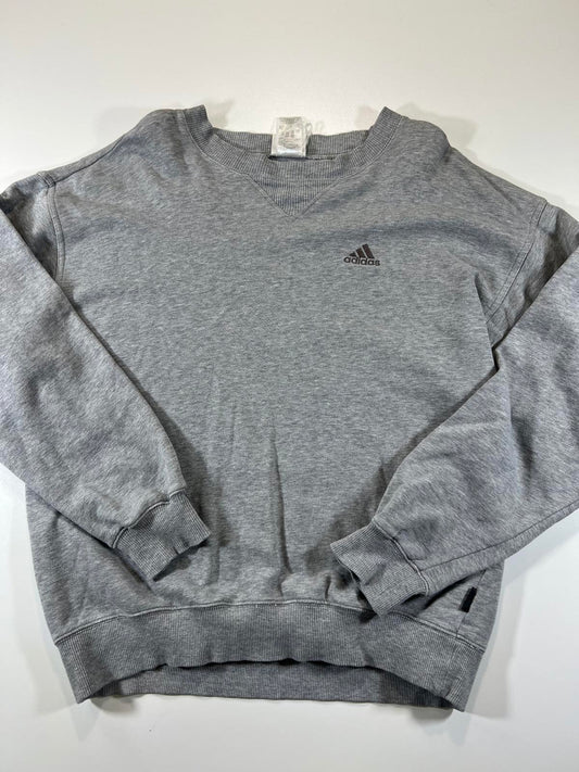 Vintage Adidas Grey V-Neck Sweatshirt