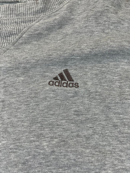 Vintage Adidas Grey V-Neck Sweatshirt