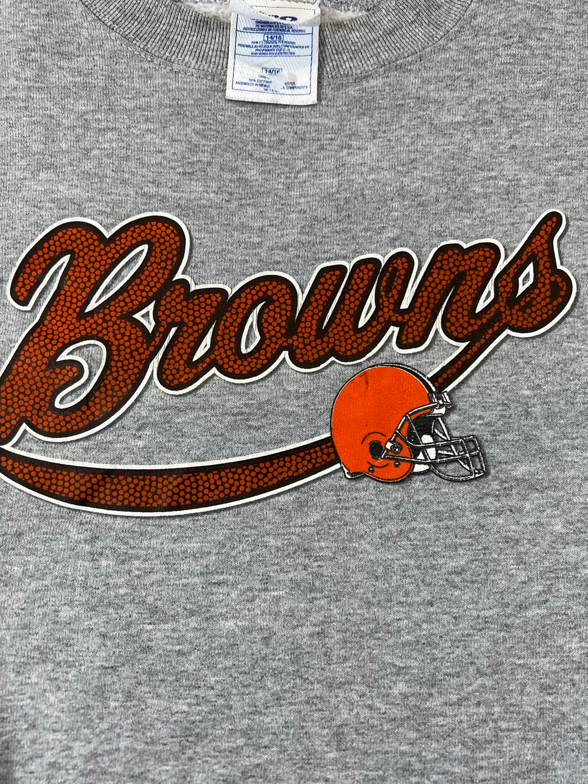 Pro player Grey Browns Crewneck Sweatshirt with Logo