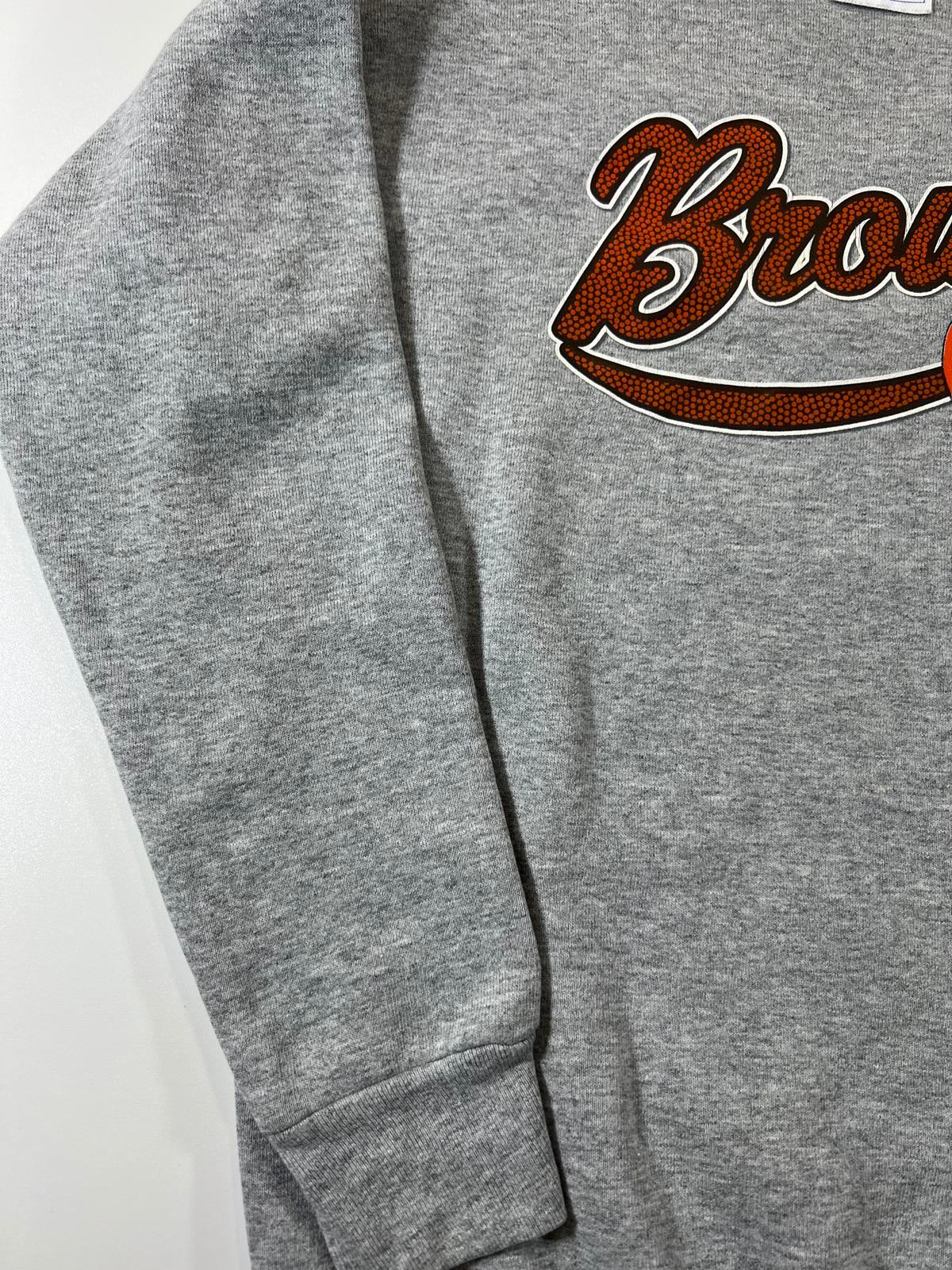 Pro player Grey Browns Crewneck Sweatshirt with Logo