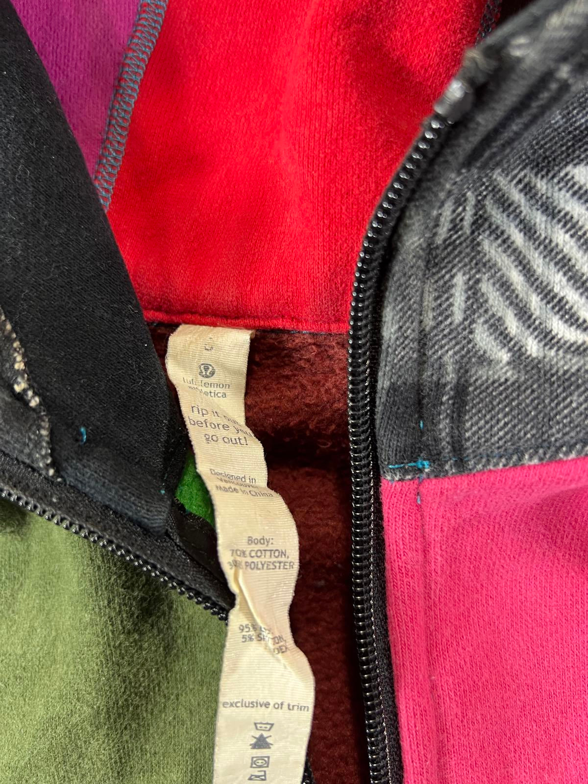 Lululemon Multicolor Patchwork Zip-Up Hoodie