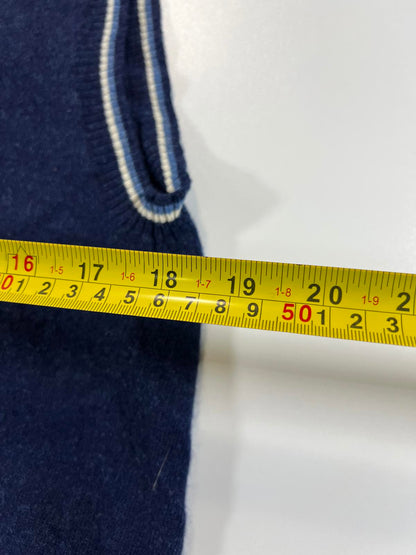 Vintage Nike Blue V-Neck Sleeveless Sweater Vest