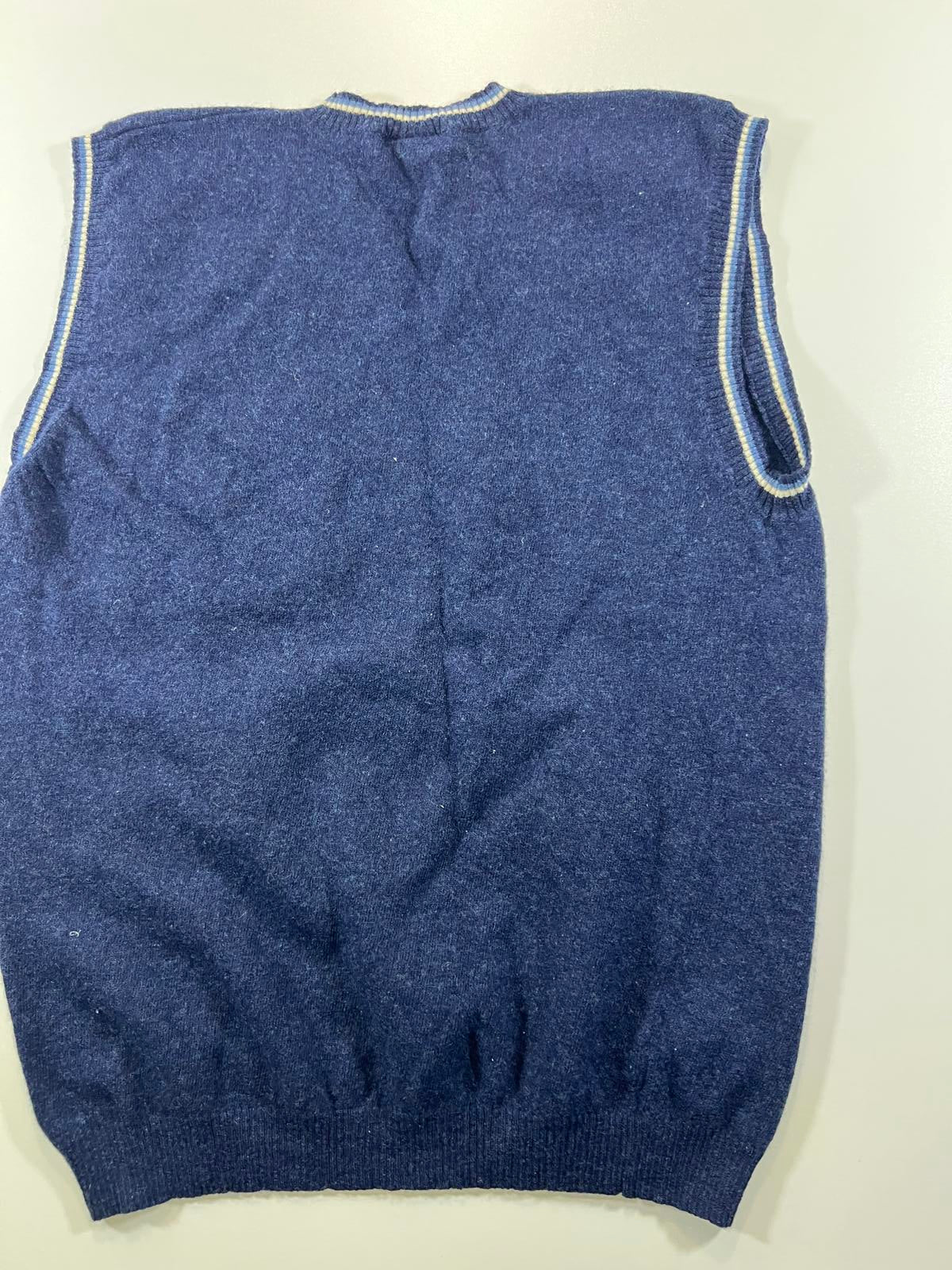 Vintage Nike Blue V-Neck Sleeveless Sweater Vest
