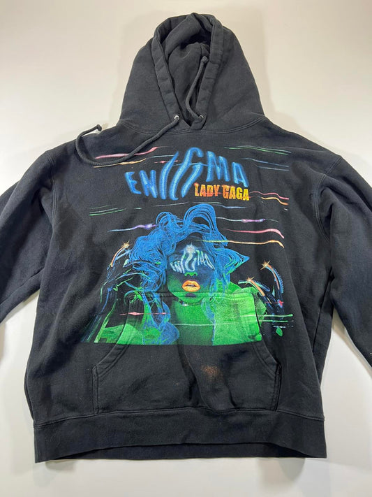Lady Gaga Enigma Black Graphic Hoodie L