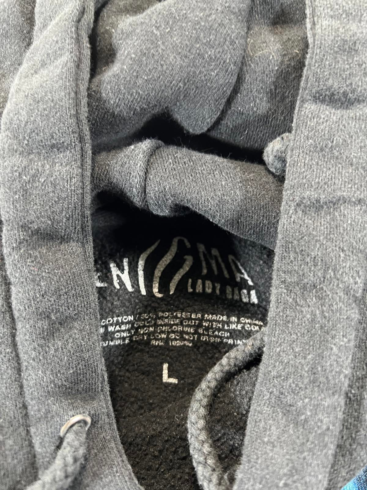 Lady Gaga Enigma Black Graphic Hoodie L