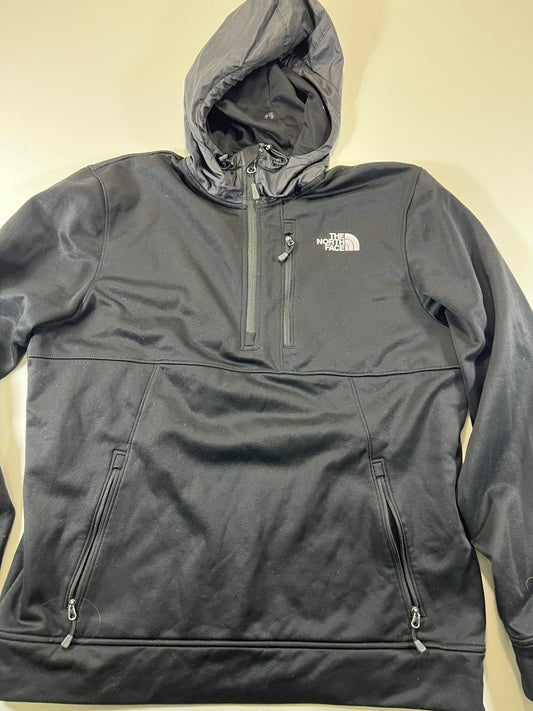 The North Face Men's Black Hooded Pullover Fleece Jacket L