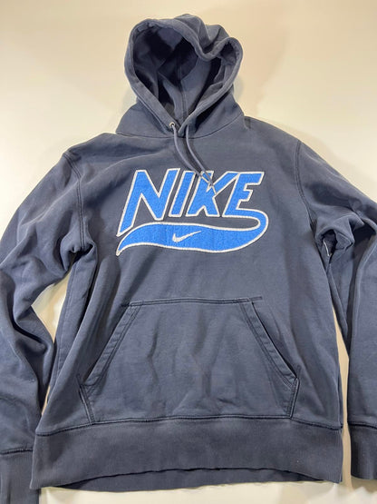 Nike Men's Hoodie with Blue Logo, Size L