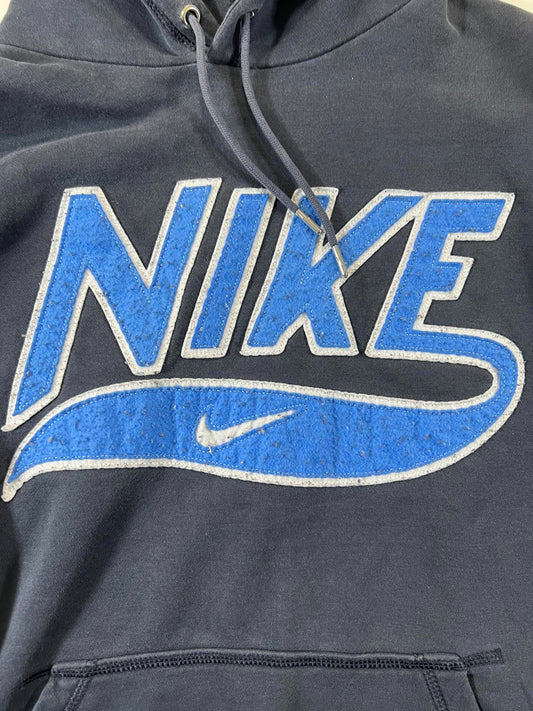Nike Men's Hoodie with Blue Logo, Size L