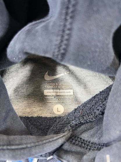 Nike Men's Hoodie with Blue Logo, Size L