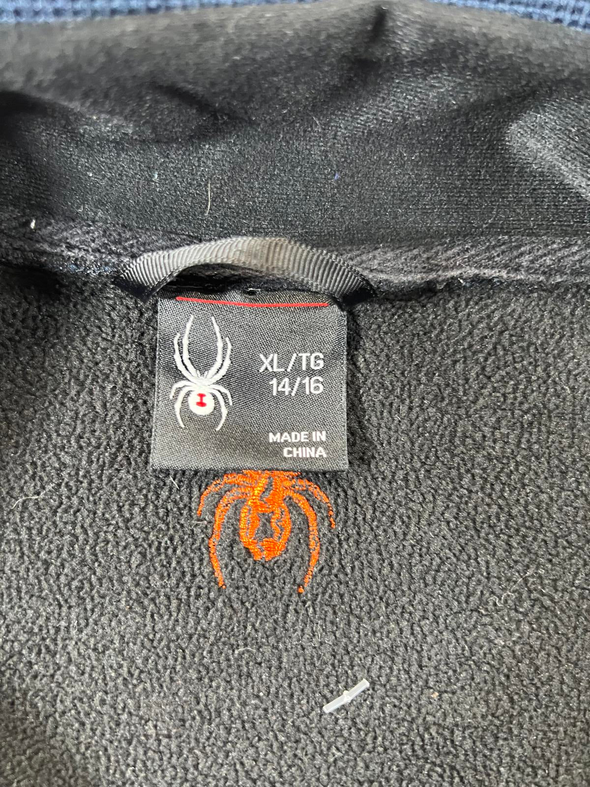 Spyder Men's XL Blue and Black Full-Zip Fleece Jacket