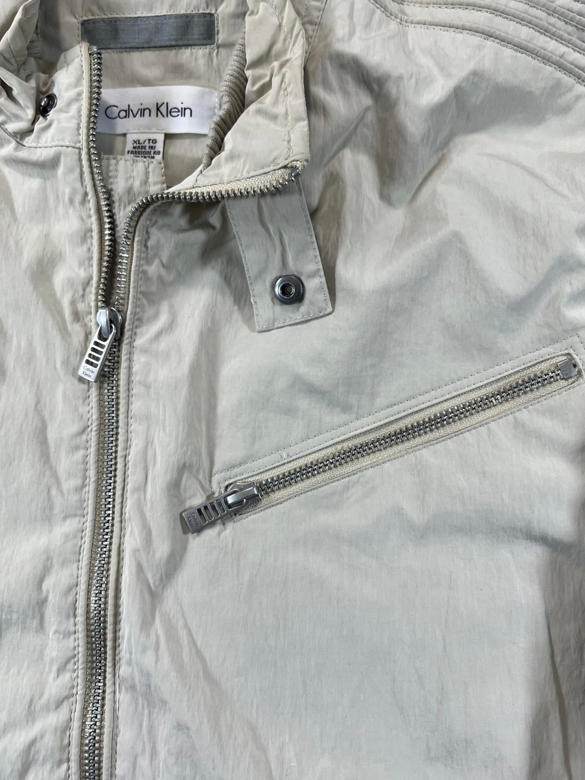 Calvin Klein Men's Light Beige Zip-Up Jacket XL