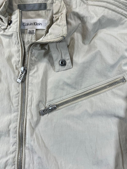 Calvin Klein Men's Light Beige Zip-Up Jacket XL