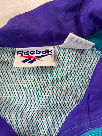 Vintage Reebok Windbreaker Jacket teal and Purple L