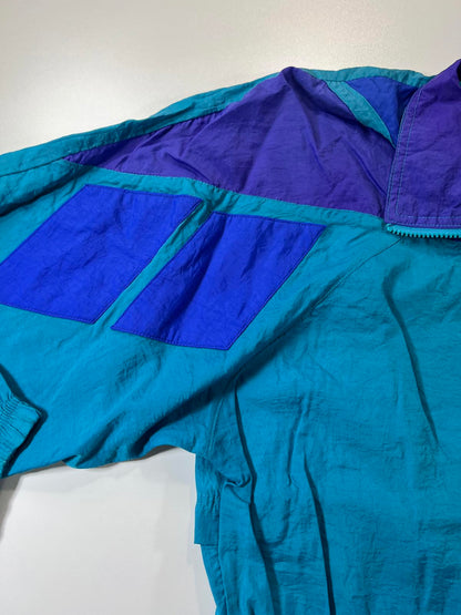 Vintage Reebok Windbreaker Jacket teal and Purple L