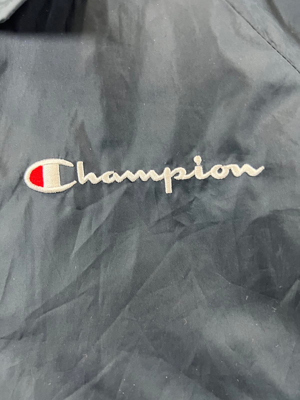 Champion Black Coach Logo Tape Sleeves Women’s Crop Jacket L