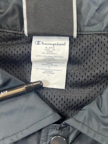 Champion Black Coach Logo Tape Sleeves Women’s Crop Jacket L